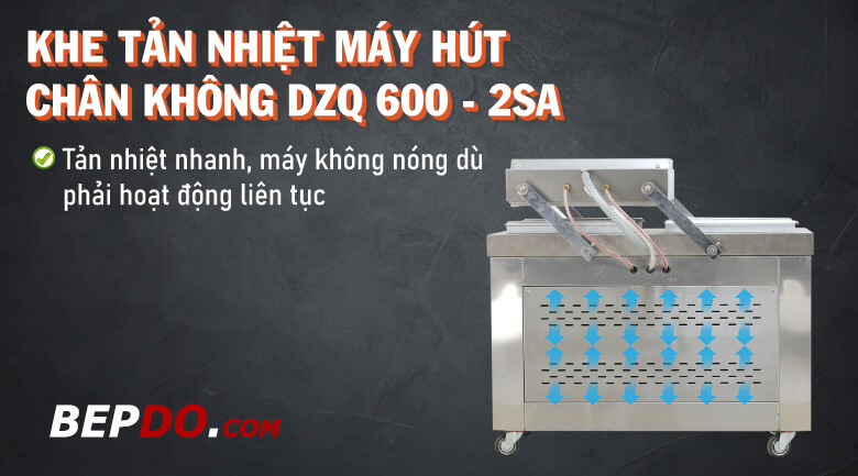hệ thống tản nhiệt giúp máy hút chân không DZQ 600-2SA hoạt động tốt hơn