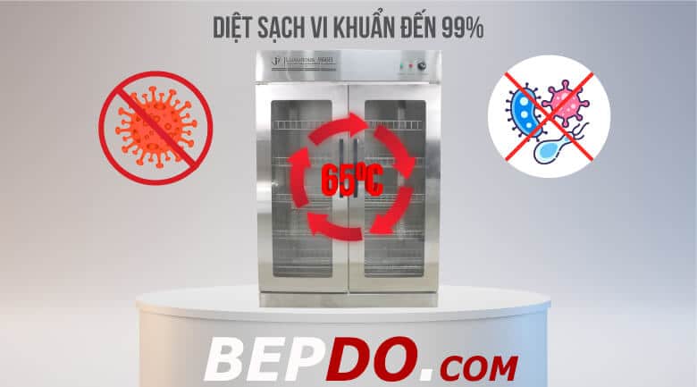 diệt sạch vi khuẩn trên chén bát với tủ sấy công nghiệp