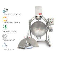 chảo xào nhân bánh công nghiệp 150L điện Bếp Đỏ
