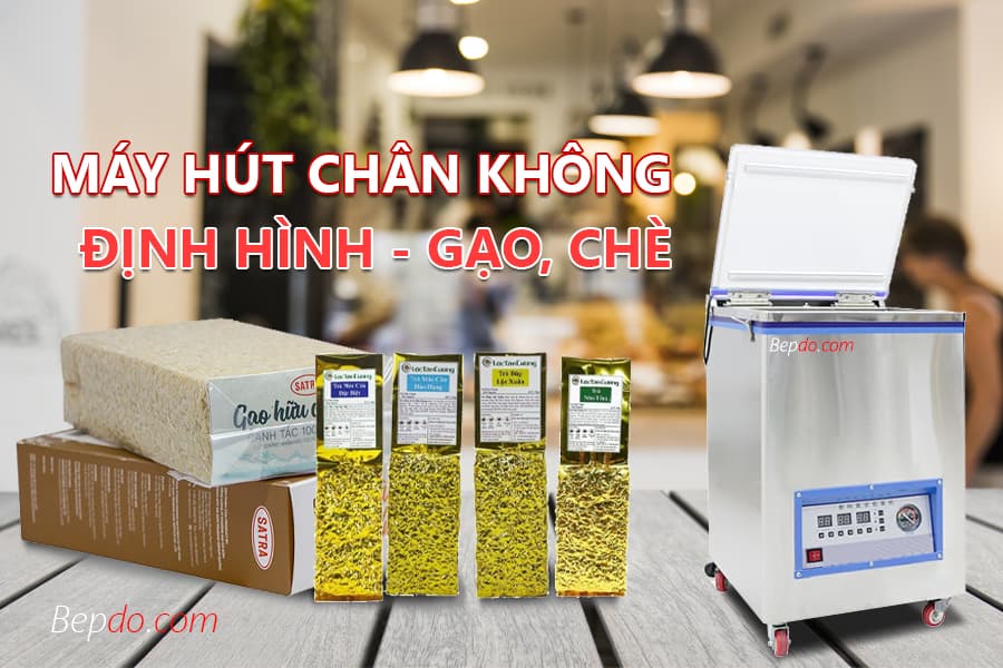 máy hút chân không khô định hình gạo chè