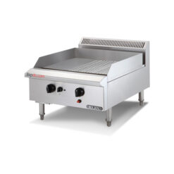 Bếp chiên nửa phẳng nửa nhám gas chân thấp berjaya GG2BHR-17