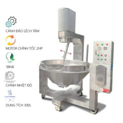 chảo xào công nghiệp 300L điện đảo lệch tâm