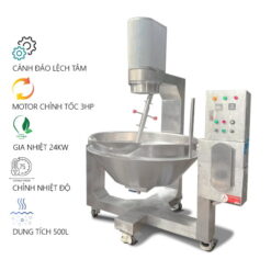 chảo xào nhân công nghiệp 500L bằng điện đảo lệch tâm