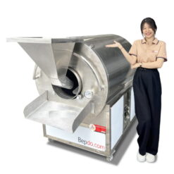 máy rang hạt công nghiệp dùng gas, củi Bếp Đỏ