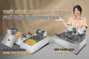 nồi chiên đơn và nồi chiên đôi phù hợp mọi nhu cầu